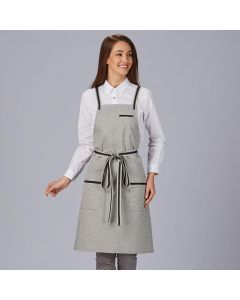 Avental com Peito e Fitas às Riscas - Unisex