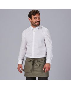 Avental Curto de Sarja Reciclada com Bolso - Unisex
