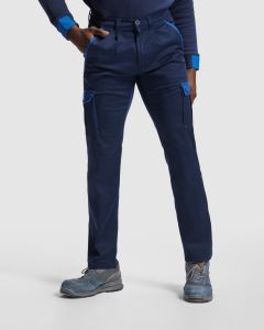 Calça Multibolsos em Sarja Bicolor 